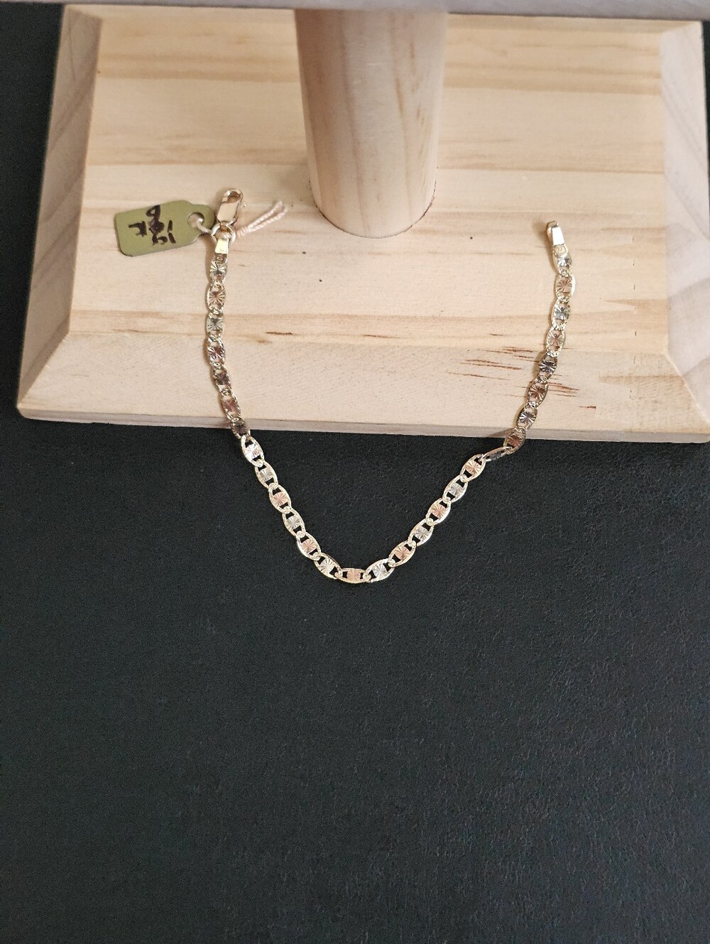10k Gold Tri Color Kid Bracelet 6 Inch